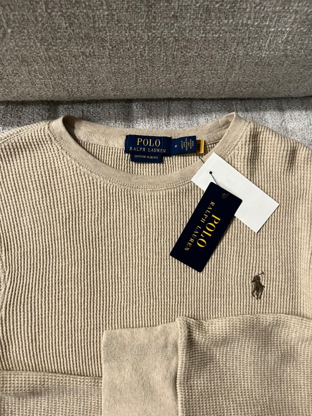 Ralph Lauren Beige Long Sleeve Shirt (Medium) — NWT